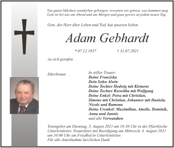 Anzeige von Adam Gebhardt von MGO