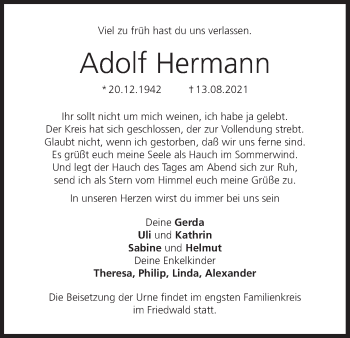 Anzeige von Adolf Hermann von MGO