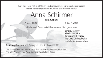 Anzeige von Anna Schirmer von MGO