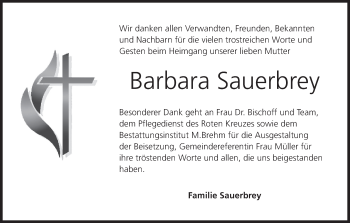 Anzeige von Barbara Sauerbrey von MGO