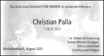 Anzeige von Christian Palla von MGO