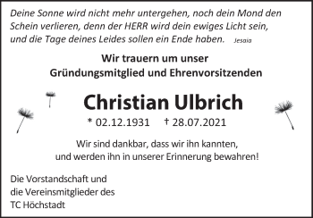 Anzeige von Christian Ulbrich von MGO