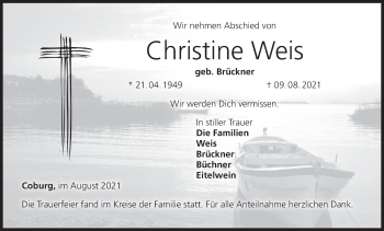 Anzeige von Christine Weis von MGO
