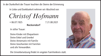 Anzeige von Christof Hofmann von MGO