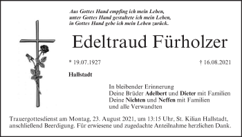 Anzeige von Edeltraud Fürholzer von MGO