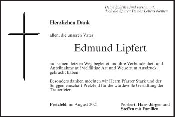 Anzeige von Edmund Lipfert von MGO