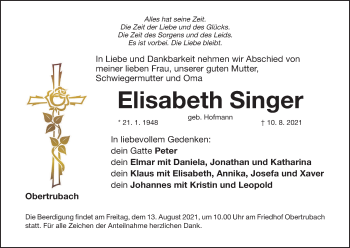 Anzeige von Elisabeth Singer von MGO