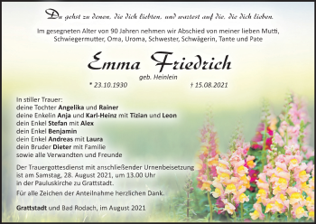 Anzeige von Emma Friedrich von MGO