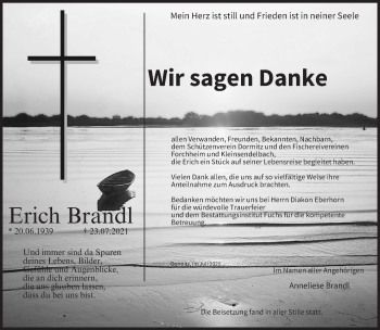 Anzeige von Erich Brandl von MGO