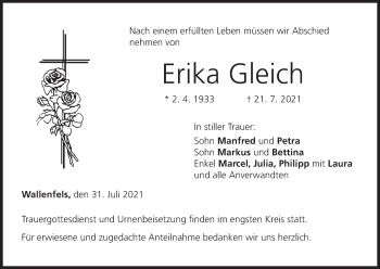 Anzeige von Erika Gleich von MGO