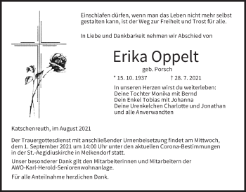 Anzeige von Erika Oppelt von MGO