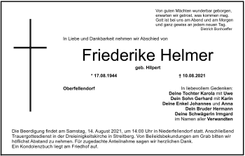 Anzeige von Friederike Helmer von MGO