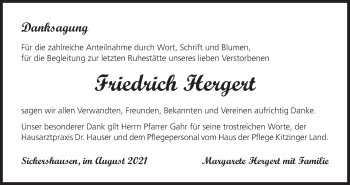 Anzeige von Friedrich Hergert von MGO