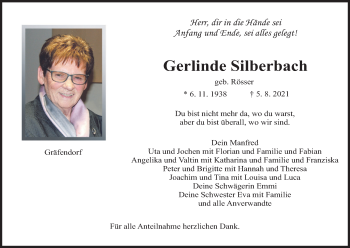 Anzeige von Gerlinde Silberbach von MGO