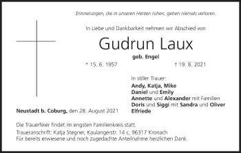 Anzeige von Gudrun Laux von MGO