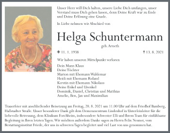 Anzeige von Helga Schuntermann von MGO
