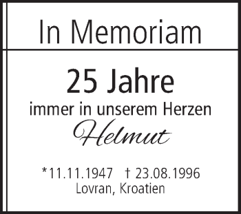 Anzeige von Helmut  von MGO