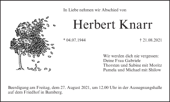 Anzeige von Herbert Knarr von MGO