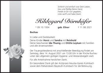 Anzeige von Hildegard Dörnhöfer von MGO