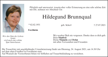 Anzeige von Hildegund Brunnqual von MGO