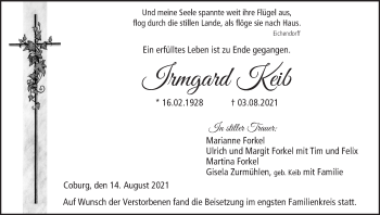 Anzeige von Irmgard Keib von MGO