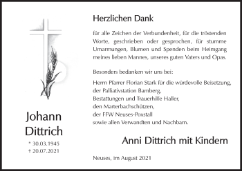 Anzeige von Johann Dittrich von MGO