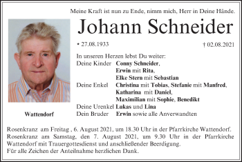 Anzeige von Johann Schneider von MGO