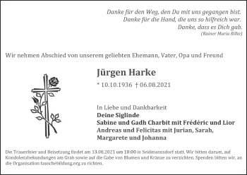 Anzeige von Jürgen Harke von MGO