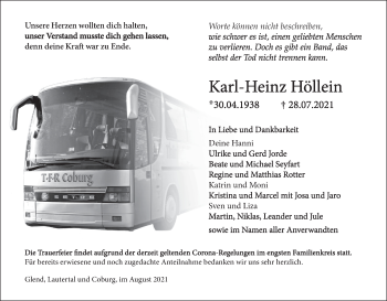 Anzeige von Karl-Heinz Höllein von MGO