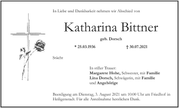 Anzeige von Katharina Bittner von MGO