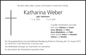 Anzeige von Katharina Weber von MGO