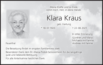 Anzeige von Klara Kraus von MGO