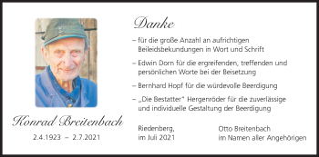 Anzeige von Konrad Breitenbach von MGO