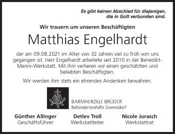 Anzeige von Matthias Engelhardt von MGO