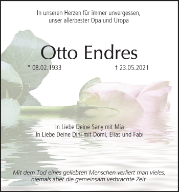 Anzeige von Otto Endres von MGO