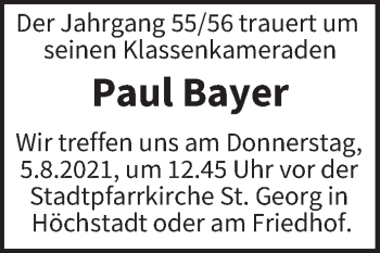 Anzeige von Paul Bayer von MGO