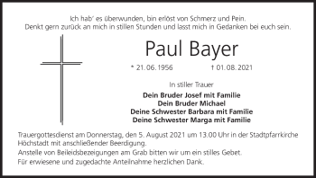 Anzeige von Paul Bayer von MGO