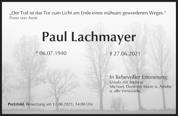 Anzeige von Paul Lachmayer von MGO