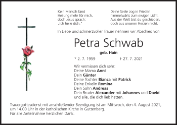 Anzeige von Petra Schwab von MGO