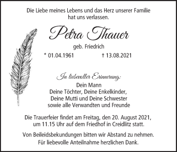 Anzeige von Petra Thauer von MGO