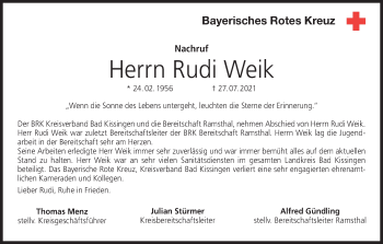 Anzeige von Rudi Weik von MGO