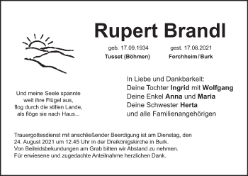 Anzeige von Rupert Brandl von MGO