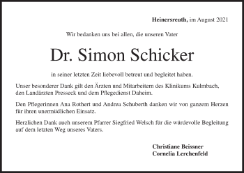 Anzeige von Simon Schicker von MGO