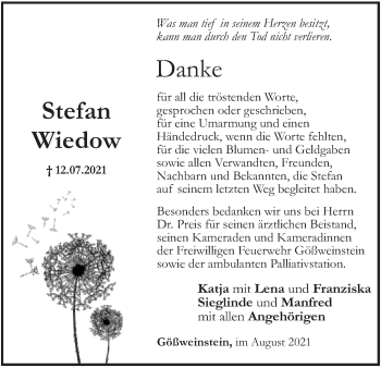 Anzeige von Stefan Wiedow von MGO