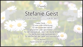 Anzeige von Stefanie Geist von MGO