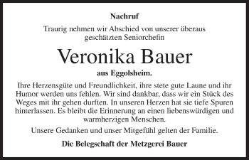 Anzeige von Veronika Bauer von MGO