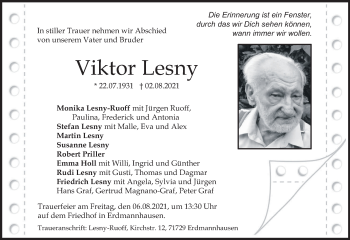Anzeige von Viktor Lesny von MGO
