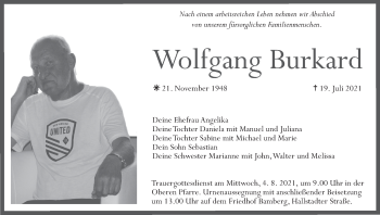 Anzeige von Wolfgang Burkard von MGO