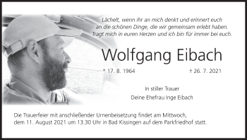 Anzeige von Wolfgang Eibach von MGO