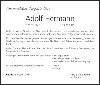 Anzeige von Adolf Hermann von MGO